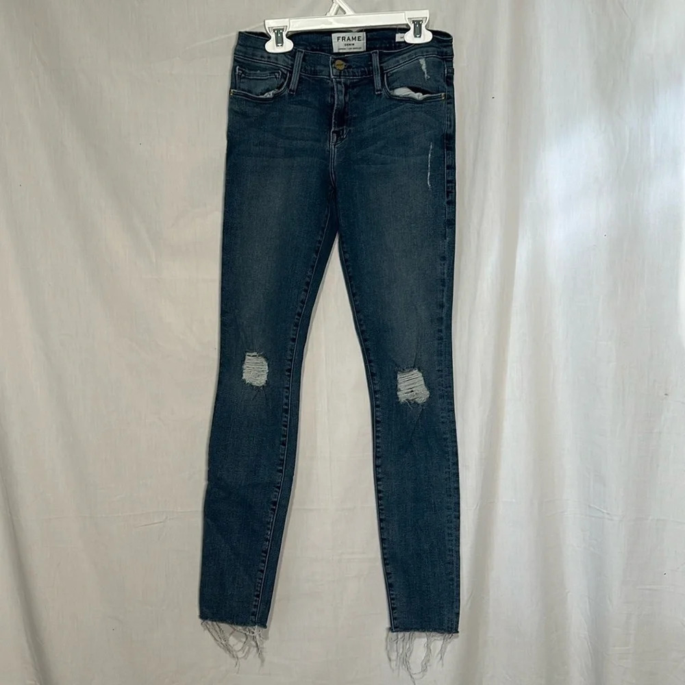 Frame Denim Le Skinny de Jeanne distressed skinny jeans size 26
